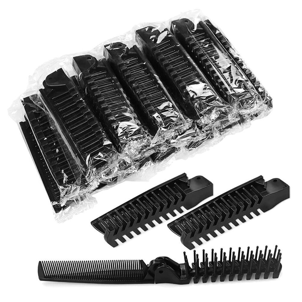 Foldable Hair Combs Bulk Pack Travel Pocket Double Headed Styling Tool